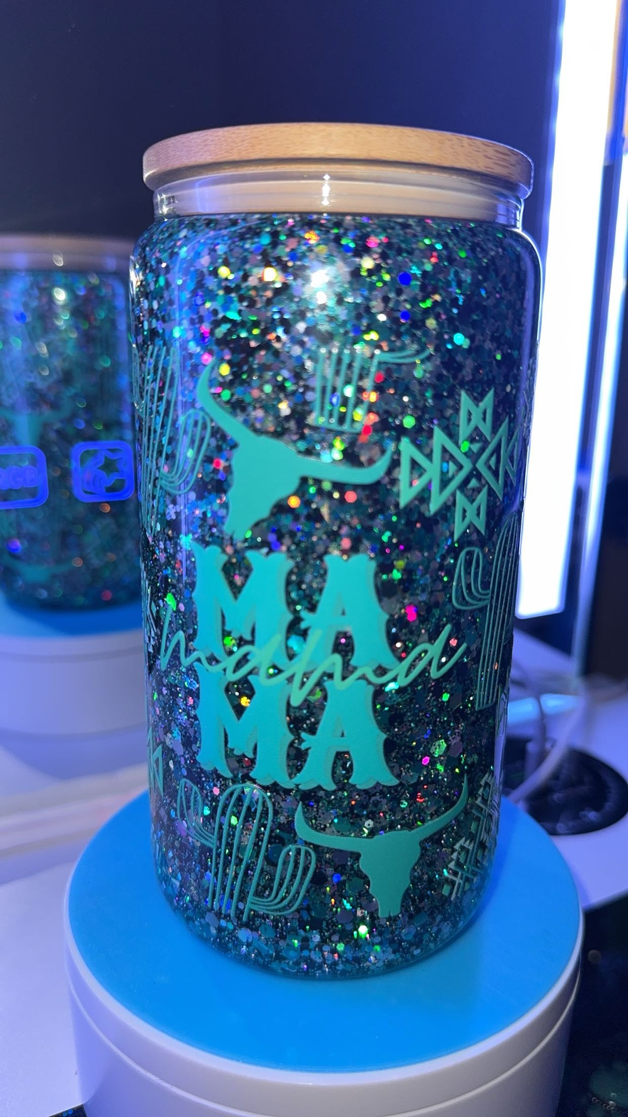 Mama - Western 16 oz Glass