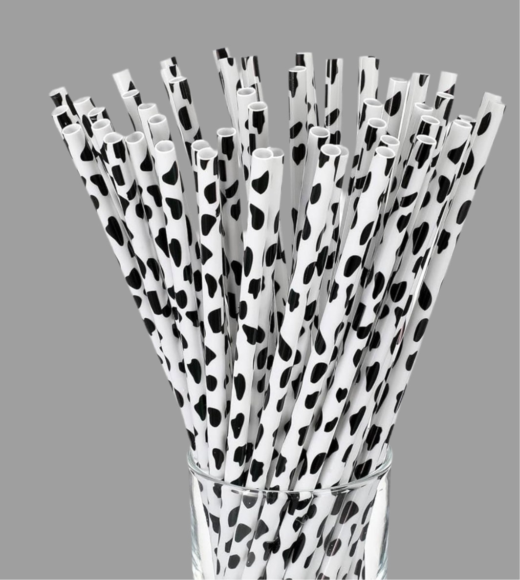 Straws • Cow Print 16 oz & 20 oz