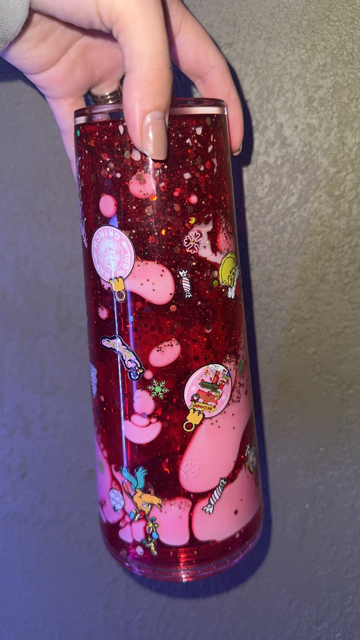 24 oz Acrylic Grinch PREMADE