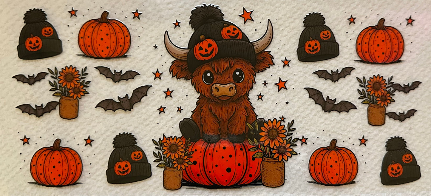 Halloween Highland Cow #017