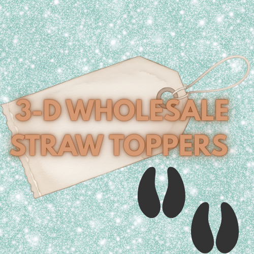 3-D WHOLESALE STRAW TOPPERS