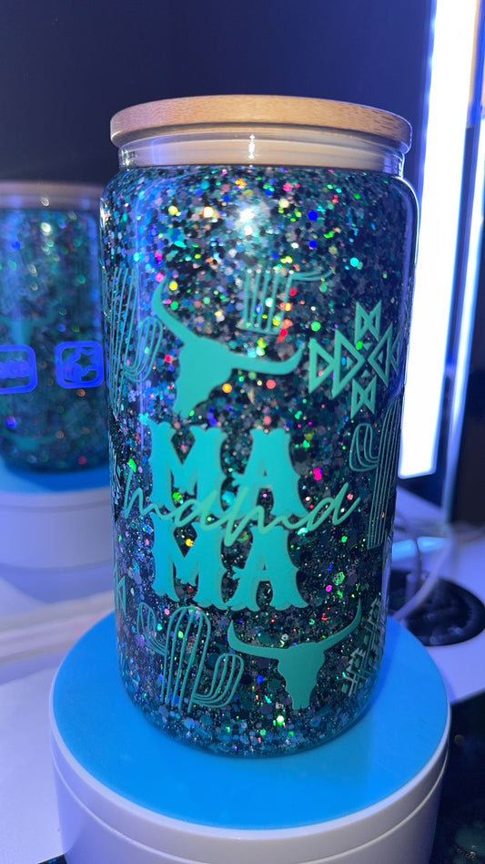 Mama - Western 16 oz Glass