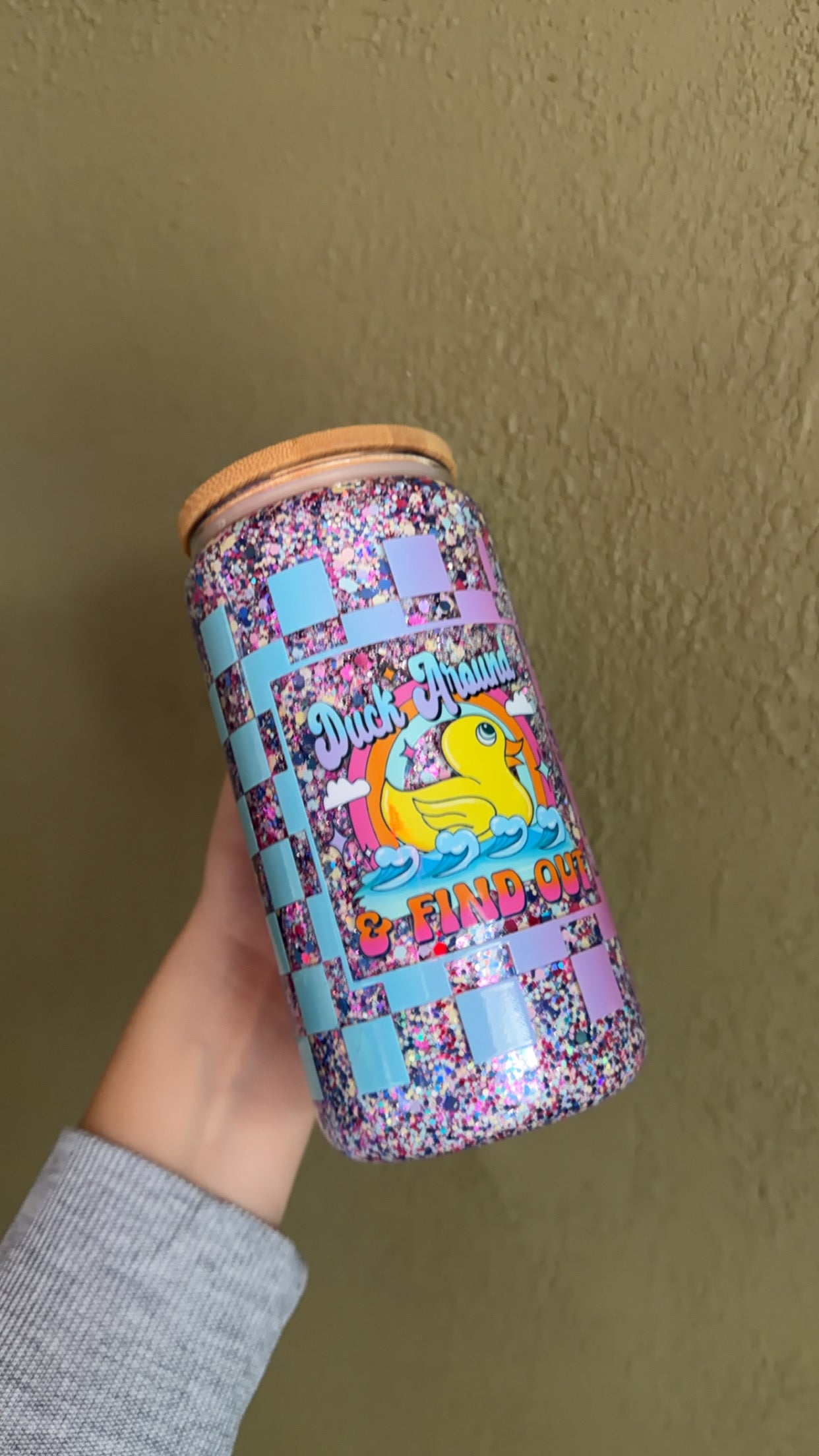 16 oz Glass Handle Premade