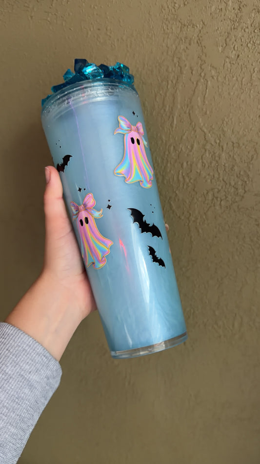 24 oz Acrylic With Decorative Lid