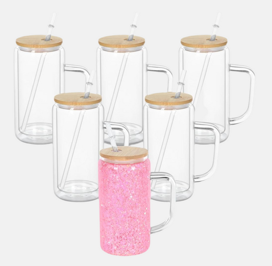 16 oz Glass With Handle