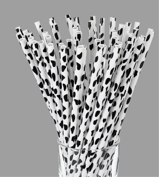 Straws • Cow Print 16 oz & 20 oz