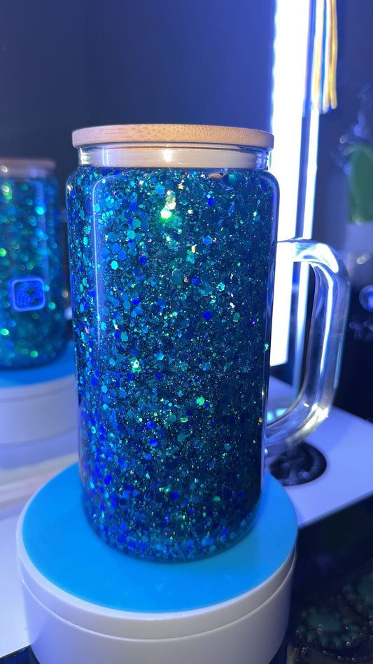 16 oz Glass with Handle Premade No Decal