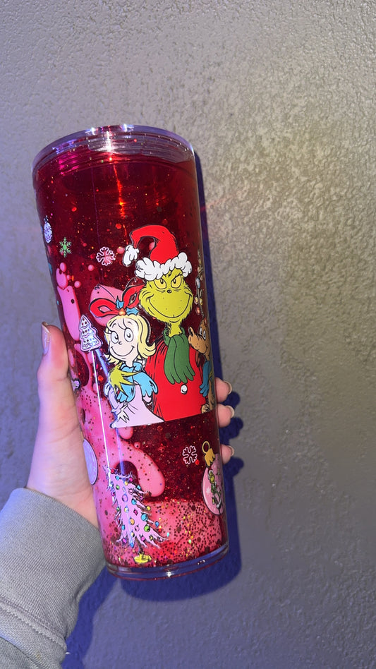 24 oz Acrylic Grinch PREMADE