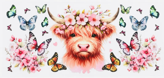Floral Highland Cow ￼