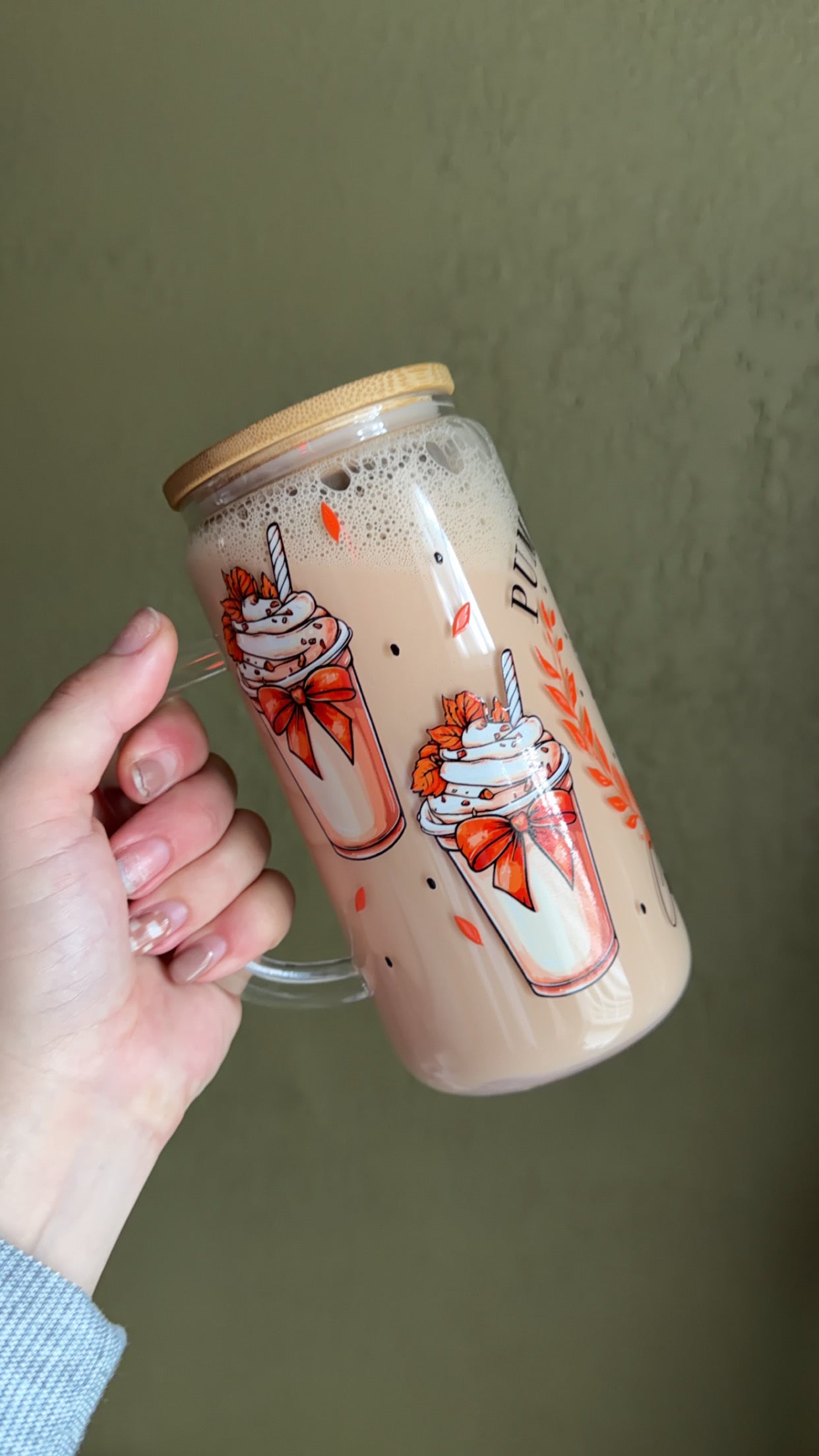 16 oz Glass w Handle Premade