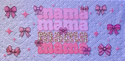 Mama Pink Ribbon Bow #079
