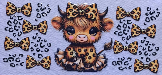 Cheetah Highland Cow #099
