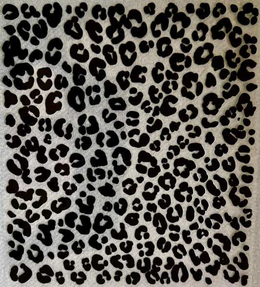 Black Leopard Print 20 oz Skinny Tumbler Wrap #034