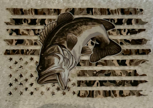 Camo Fish and Flag #035