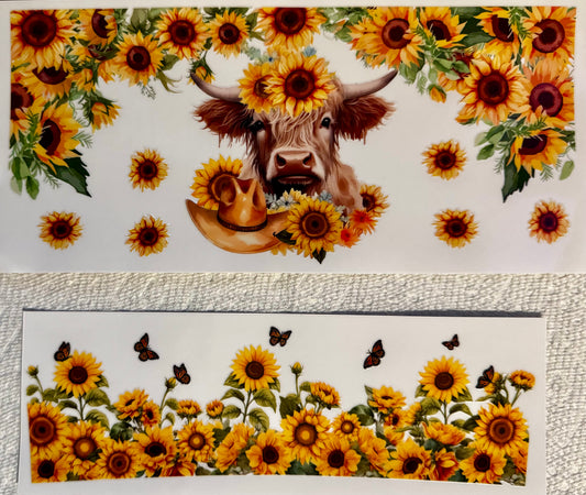 Highland Cow - Sunflower #066